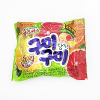 ★초특가★<br>롯데 과자마켓 1000 젤리셔스 구미구미 시트러스 세가지맛 61g